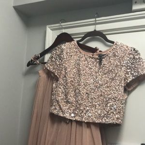 Adrianna Papell 2 pc A-Line Tulle Dress